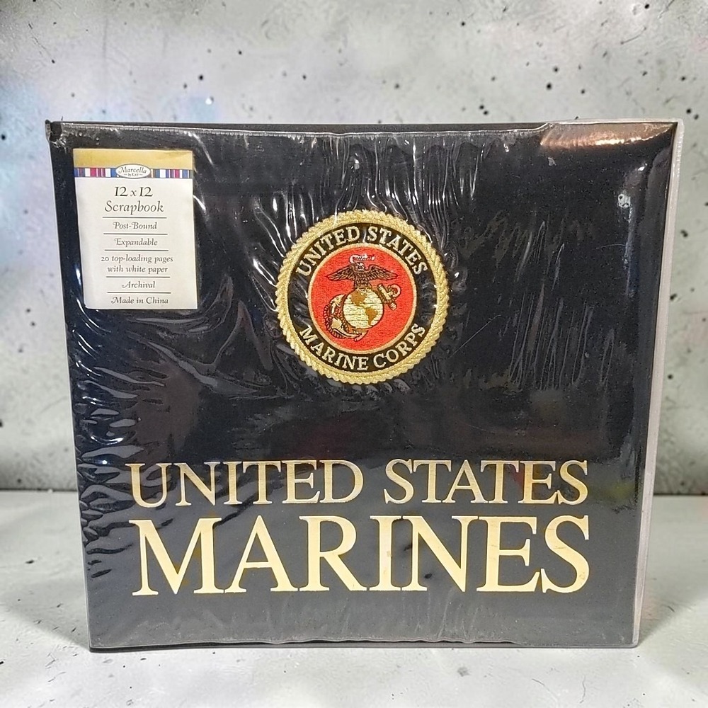 Vtg 2006 Marcella By Kay USMC United States Marines 12x12 Scrapbook Album New